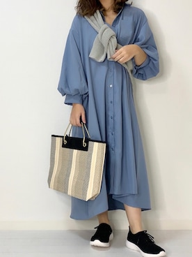 「ジーユーコーデ」｜「アイテム（ワンピース/ドレス）」を使った、Taiyou（たいよう）さん（レディース・152cm）の春コーディネート