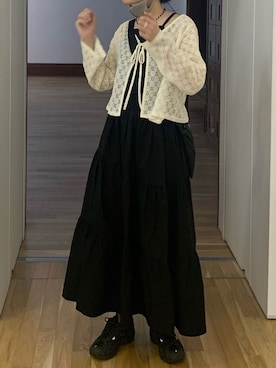 「美術館」｜リカさん（レディース・158cm）の冬コーディネート