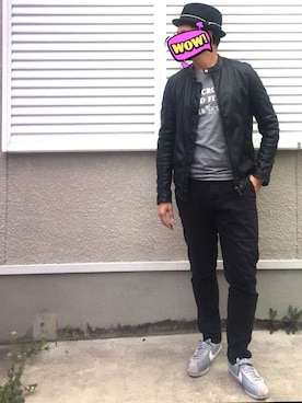 「平成最後のWEARISTAセンバツ」｜「アイテム（ライダースジャケット）」を使った、joekoolさん（メンズ・174cm）の春コーディネート