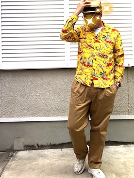 SUN SURF / COTTON OXFORD B.D. SHIRT “HULA DANCER”