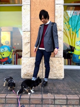 「アイテム（腕時計、パープル系）」を使った、りょーたさん（メンズ・176cm）の春コーディネート