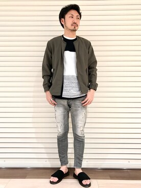 「CIAOPANIC TYPY（チャオパニックティピー）のアイテム（サンダル）」を使った、おがしょーさん（メンズ・178cm）の春コーディネート