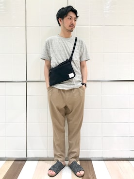 「CIAOPANIC TYPY（チャオパニックティピー）のアイテム（サンダル）」を使った、おがしょーさん（メンズ・178cm）の春コーディネート