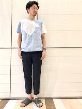 「CIAOPANIC TYPY（チャオパニックティピー）のアイテム（サンダル）」を使った、おがしょーさん（メンズ・178cm）の春コーディネート
