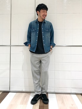 「VANS（バンズ）のアイテム（サンダル）」を使った、おがしょーさん（メンズ・178cm）の夏コーディネート