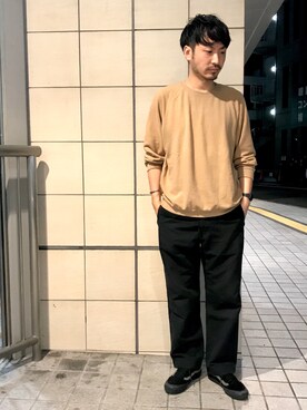 「VANS（バンズ）のアイテム（サンダル）」を使った、おがしょーさん（メンズ・178cm）の秋コーディネート