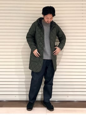 「CIAOPANIC TYPY」｜「アイテム（ダウンジャケット/コート）」を使った、おがしょーさん（メンズ・178cm）の秋コーディネート