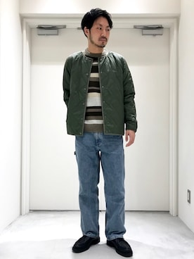 「CIAOPANIC TYPY」｜「アイテム（ノーカラージャケット）」を使った、おがしょーさん（メンズ・178cm）の冬コーディネート