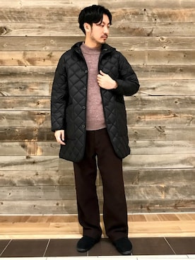 「CIAOPANIC TYPY」｜「アイテム（スリッポン）」を使った、おがしょーさん（メンズ・178cm）の冬コーディネート