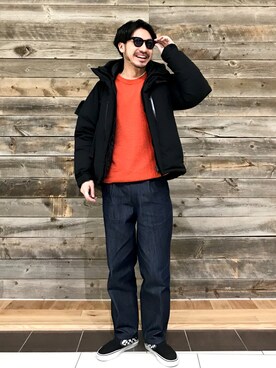 「CIAOPANIC TYPY」｜「アイテム（ダウンジャケット/コート）」を使った、おがしょーさん（メンズ・178cm）の冬コーディネート