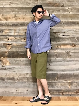 「commono reproducts（コモノリプロダクツ）のアイテム」を使った、おがしょーさん（メンズ・178cm）の夏コーディネート