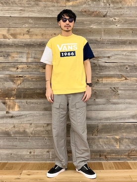「VANS（バンズ）のアイテム（トップス）」を使った、おがしょーさん（メンズ・178cm）の春コーディネート