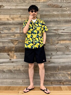 「havaianas（ハワイアナス）のアイテム（サンダル）」を使った、おがしょーさん（メンズ・178cm）の春コーディネート