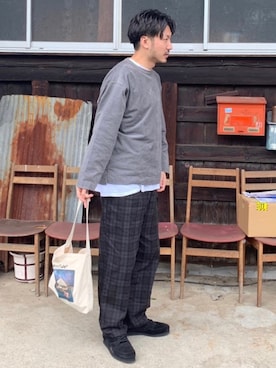 「WISM（ウィズム）のアイテム」を使った、おがしょーさん（メンズ・178cm）の秋コーディネート
