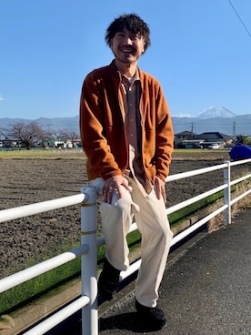「ZDA（ゼットディーエー）のアイテム」を使った、おがしょーさん（メンズ・178cm）の冬コーディネート
