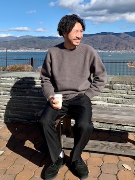 「ZDA（ゼットディーエー）のアイテム」を使った、おがしょーさん（メンズ・178cm）の冬コーディネート