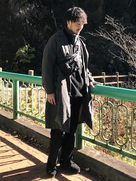「patagonia」｜「アイテム（トレンチコート）」を使った、おがしょーさん（メンズ・178cm）の冬コーディネート