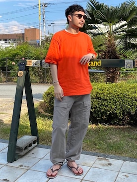 「huffer.（ハファー）のアイテム」を使った、おがしょーさん（メンズ・177cm）の夏コーディネート