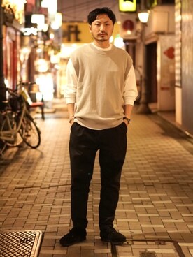 「ZDA（ゼットディーエー）のアイテム」を使った、おがしょーさん（メンズ・177cm）の秋コーディネート