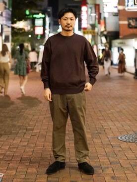 「ZDA（ゼットディーエー）のアイテム」を使った、おがしょーさん（メンズ・177cm）の秋コーディネート