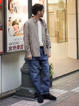 「ZDA（ゼットディーエー）のアイテム」を使った、おがしょーさん（メンズ・177cm）の秋コーディネート