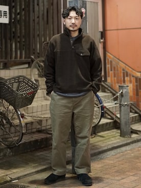 「スナップT」｜おがしょーさん（メンズ・177cm）の冬コーディネート