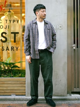 「CIAOPANIC TYPY（チャオパニックティピー）のアイテム（その他シューズ）」を使った、おがしょーさん（メンズ・177cm）の春コーディネート
