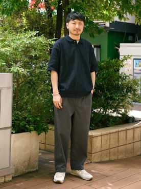 「ZDA（ゼットディーエー）のアイテム」を使った、おがしょーさん（メンズ・177cm）の春コーディネート