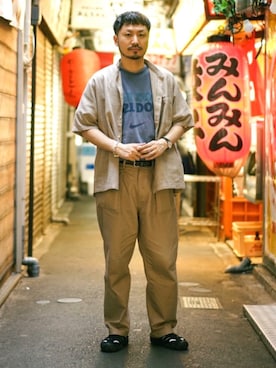 おがしょーさん（メンズ・177cm）の春コーディネート