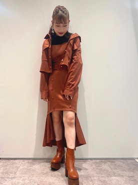 「REDYAZEL（レディアゼル）のアイテム（ブルゾン）」を使った、hikariさん（レディース・151cm）の秋コーディネート