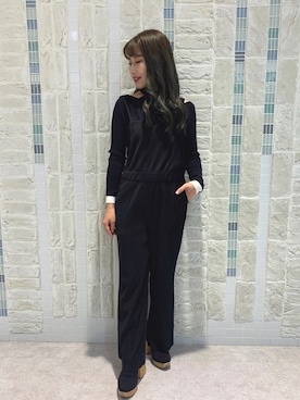 「REDYAZEL（レディアゼル）のアイテム（サロペット/オーバーオール）」を使った、hikariさん（レディース・151cm）の秋コーディネート