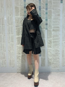 「REDYAZEL（レディアゼル）のアイテム（ジャケット/アウター）」を使った、hikariさん（レディース・151cm）の秋コーディネート