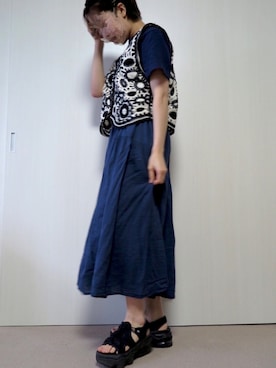 「AMERICAN HOLIC（アメリカンホリック）のアイテム（スカート）」を使った、m i iさん（レディース・151cm）の春コーディネート