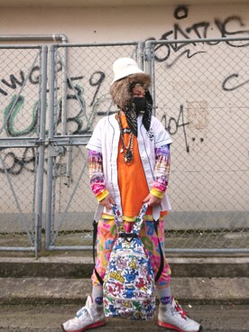 「WEGO（ウィゴー）のアイテム（その他トップス）」を使った、GANGSTA.さん（メンズ・158cm）の春コーディネート