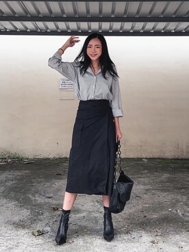 「workoutfit」｜「アイテム（トップス）」を使った、Mia Puさん（レディース・164cm）の春コーディネート