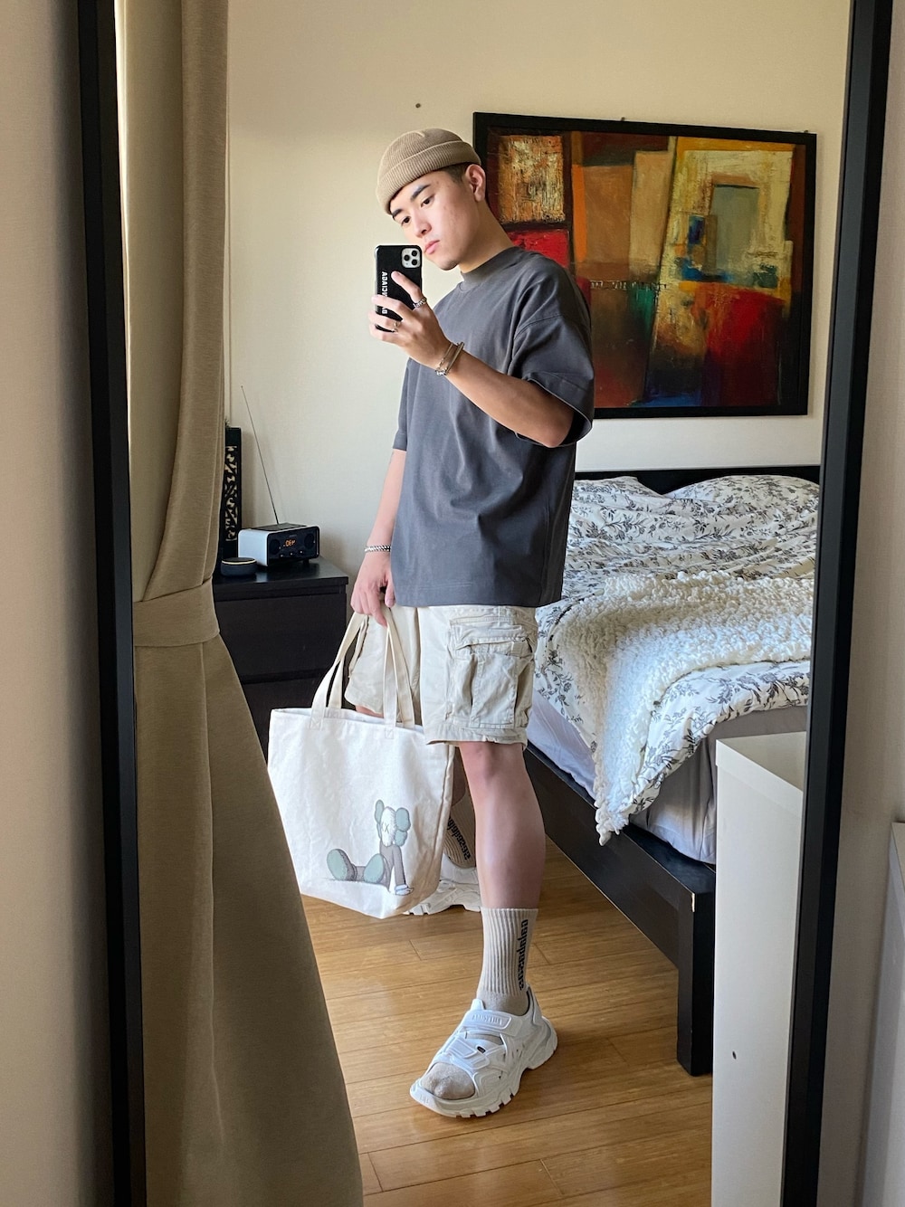 【モコモコした独特の風合い】BALENCIAGA ブークレ素材 サンダル BALENCIAGA*もこもこロゴフェイクムートン厚底ミュール サンダル
