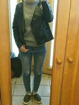 「grove（グローブ）のアイテム（その他アウター）」を使った、たまごさん（レディース・163cm）の冬コーディネート