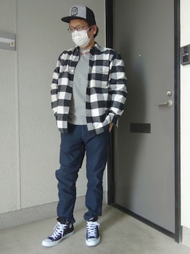 「STAY HOME」｜ジョージさん（メンズ・178cm）の春コーディネート