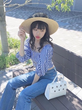 「onespo（ワンスポ）のアイテム（帽子）」を使った、神田萌衣さん（レディース・160cm）の夏コーディネート