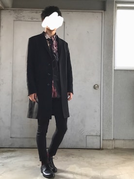 「wearhalloween2017」｜「アイテム（チェスターコート）」を使った、ゆう☺︎さん（メンズ・169cm）の秋コーディネート