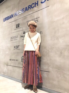 「サニーレーベル」｜「アイテム（ハンチング/ベレー帽）」を使った、ｍａｋｉｋｏさん（レディース・149cm）の秋コーディネート