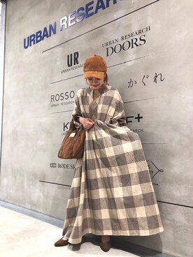 「おちびさん」｜「アイテム（キャップ）」を使った、ｍａｋｉｋｏさん（レディース・149cm）の秋コーディネート