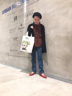「アーバンリサーチ」｜「アイテム（ハンチング/ベレー帽）」を使った、ｍａｋｉｋｏさん（レディース・149cm）の秋コーディネート