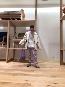「ボア」｜「アイテム（チュニック）」を使った、ｍａｋｉｋｏさん（レディース・149cm）の冬コーディネート