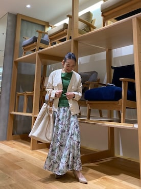 「URBAN RESEARCH Sonny Label（アーバンリサーチサニーレーベル）のアイテム（ノーカラージャケット）」を使った、ｍａｋｉｋｏさん（レディース・149cm）の春コーディネート