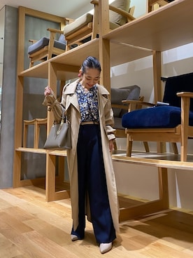 「URBAN RESEARCH（アーバンリサーチ）のアイテム（トレンチコート）」を使った、ｍａｋｉｋｏさん（レディース・149cm）の春コーディネート