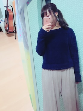 「アイテム（ピアス（片耳用）、グレー系）」を使った、あんまあやかさん（レディース・160cm）の冬コーディネート