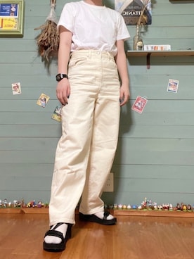 「コクーンシルエットジーンズ」｜ｺﾘｺさん（レディース・156cm）の夏コーディネート