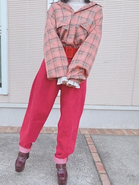 「CHIHIRO YASUDA（チヒロ ヤスダ）のアイテム」を使った、ｺﾘｺさん（レディース・155cm）の秋コーディネート