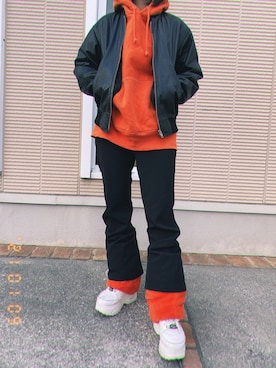 「PEARLY GATES（パーリーゲイツ）のアイテム（レッグウェア）」を使った、ｺﾘｺさん（レディース・155cm）の冬コーディネート